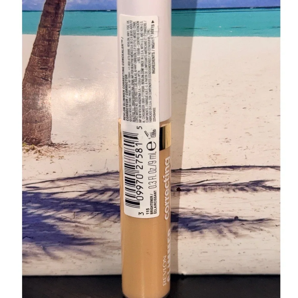 Revlon Glimmer Correcting Concealer Brightener 115 Light Liquid Makeup 0.3oz 9mL